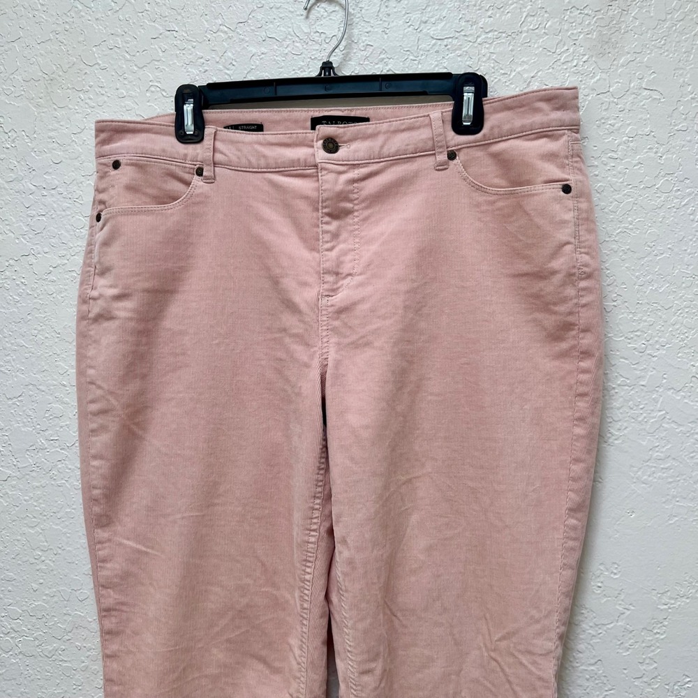 Talbots Flawless Five Pocket Corduroy Pants Pink Straight Leg Womens 14 Blush - Picture 3 of 8